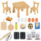 FORMIZON Miniatur Wichtel Zubehör, 25 Stück Mini Puppenhaus Zubehör, Miniatur Tisch Küchenmöbel Eier, Nudelholz, Tisch, Mehlbeutel, Wichtel Zubehör Backen Puppenhaus Dekor