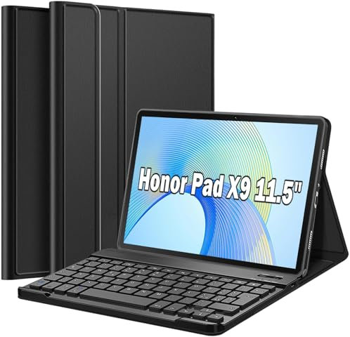 Wineecy Tastiera Custodia per Honor Pad X9 11.5 Pollici 2023 Tablet [Layout Italiano], Slim Cover con Magnetica Wireless Bluetooth Tastiera Keyboard (Honor Pad X9)