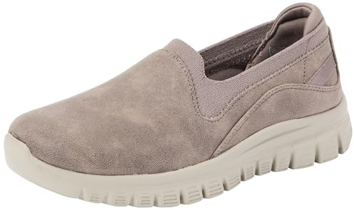 Skechers Garner - Newick 210803 Mokassin für Herren, Dunkeltaupe Microleder-Strick, 36 EU