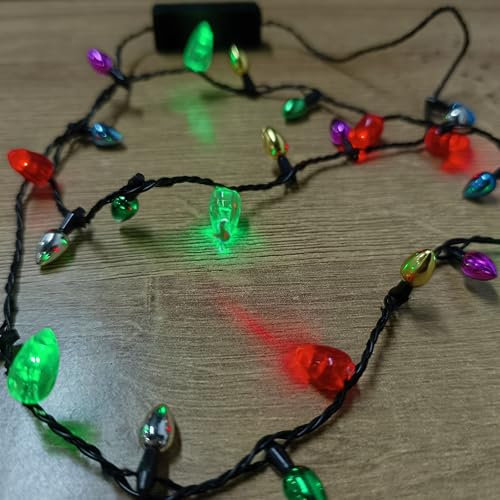 Mini Led Weihnachten Puppenhaus Lichterkette Miniatur Wichtel Zubehör, Weihnachtsdeko Puppenhaus Möbel Leuchte Weihnachtswichtel Zubehör, Kunststoff Mehrere Beleuchtungsmodi (Kein-Weihnachtsbaum.)
