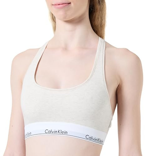 Calvin Klein Damen Unlined 0000F3785E Bralette, Beige (Oatmeal Heather), XS