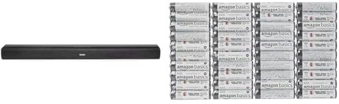 Denon DHT-S216 Soundbar for Surround Sound System, Bluetooth, with Built-in Subwoofers, Dolby Digital & Amazon Basics AAA Alkaline Batteries, Industrial Triple A, 5-Year Shelf Life, 40-Pack