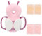 VBNZBK Baby Kopfschutz, Atmungsaktive Verstellbares Baby Kopfschutzpolster mit Knieschoner Baby Krabbeln Geeignet für Kinder Von 4 Bis 24 Monaten, die Krabbeln und Laufen Lernen (Biene, Rosa)