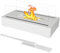Table fireplace for indoor/outdoor, portable stainless steel bio ethanol fireplace with campfire atmosphere, table ethanol fire pit, long burning time, spreads warmth and coziness (White)