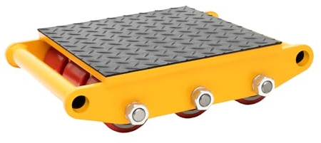 Tagtuell 15 Ton Schwerlastrolle Gelb, Industrie Maschinen Mover, Transportrollen Industrieroller Panzerrollen Roller für Maschinen, Möbel und Geräte, 360 ° Drehung
