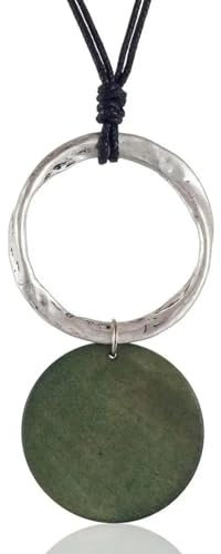 Halskette Ketten Schmuck Herren Frauen Anhänger Necklace Multi Farben Vintage Lange Halskette Frauen Mit Holz Anhänger Halsketten & Anhänger Schmuck Collares Mujer Colar Colliers Grün