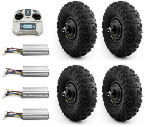 L-faster 4X4 4WD Erwachsene Desert Beach ATV Trolley Cart Fahrzeug Roller 1400W Brushless Nabenmotor 14,5 Zoll Räder Kit (24V)