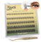 Liwal Self Adhesive Eyelashes, No Glue No Remover Needed 60 Pcs C Curl 9-13mm Pre-Glued Cluster Lashes, Reusable Press-On Eyelashes with Tweezer (LW-Classic 9-13 Mix)