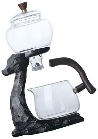 Set di teiera in vetro trasparente per uso quotidiano con infusore rimovibile, pratico bollitore per tè pigri