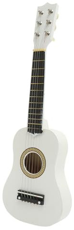 NULYLU Akustikgitarre Kinder 21 Zoll Anfänger Holzgitarre Weiß Mit Ergonomie Für Musikalisches Lernen Und Spiel