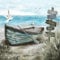 APROPHIC Rideau de douche motif océan mouette plage rideau de douche vintage bateau rideau de douche baignoire rideau de salle de bain rideau imperméable et lavable en machine avec 12 crochets, 180 x