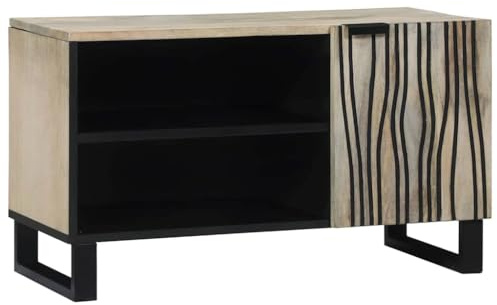 vidaXL TV-Schrank - der perfekte Ort für deine Medien in Wohnzimmer. Dieses Unterhaltungszentrum hat ein rustikales Design und sieht schick aus. Es bietet viel Platz, um alles ordentlich zu verstauen.