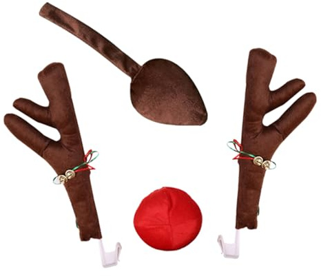 Hemobllo Geweih-autoschmuck Auto Kreative Autodekoration Feine Auto-zubehör Weihnachtsdeko-accessoires Geeignet für Pkw und Lkw