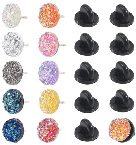 CHGCRAFT 40 Stück Kopfnummern Stecknadeln für Schabracke Rückennummern Pins Pferdeshow Austauschbar Bunte Strass Nummern Pins mit Halterungen für Pferdeshows, Bunt