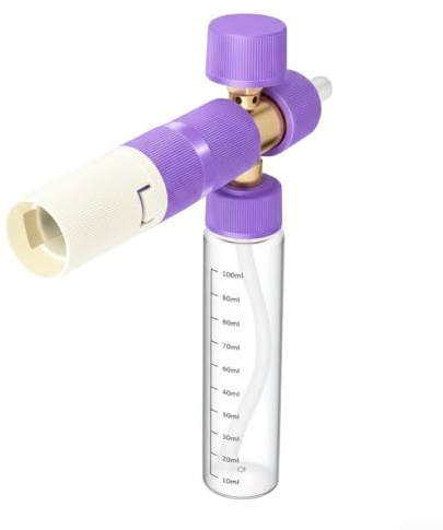 Effiziente Schaumsprühflasche mit 1/4 Schnellanschluss zur Herstellung von dichtem Schaum, beständig gegen Säuren und Laugen für vielseitige Reinigungsmöglichkeiten (lila)