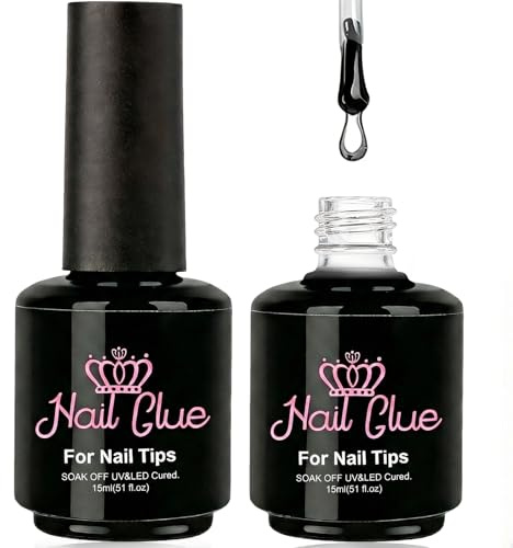 Colle Faux Ongles Extra Forte 15ml,2 Pièces Colle Faux Ongles 6 en 1,Colles Faux Ongle Gel,Colles Capsule Ongle,Longue Duré Nail Extend Gel Ongleri,Nail Glue DIY Nails Art