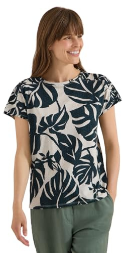 Damen T-Shirt mit U-Boot-Ausschnitt und Print