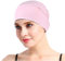 Bambus-Schlafkappe für Haarausfall, Kopfbedeckung für Chemo-Frauen, hellrosa Farbe, Einheitsgröße