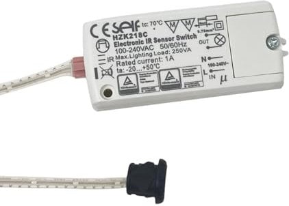 GBBC Elektronisches Sensorrelais HZK218C, Max. Erkennung 10 cm, Batteriebetrieben, Neutraler Ton, Bewegungsmelder