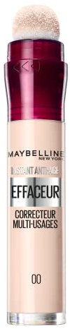 Maybelline New York Instant Anti-Age borrador para ojos N ° 00 marfil corrector - Corrector (Piel Clara, Carne, Ivory, Líquido, Anti-arrugas, 20 mm)