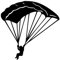 generisch Autoaufkleber Paragleiter Gleitschirm Fallschirm Paragliding Aufkleber 41/1/1 (Weiß Glanz, 15cm)