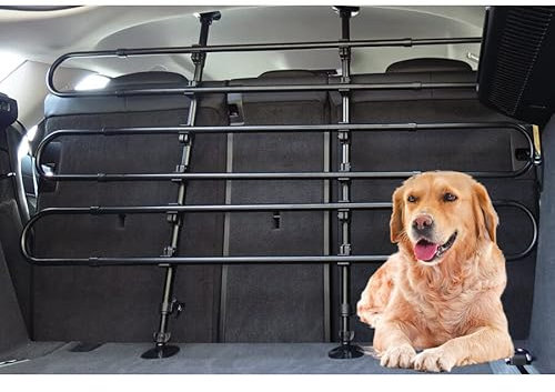 OSSOCO Divisorio Universale Deluxe 3 Sezione divisorio Auto per Cani, griglia separatrice per Cani Universale