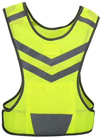 Alomejor Verstellbare Warnweste Weich Atmungsaktiv Reflektierend für Nachtlaufen Fitness Radfahren