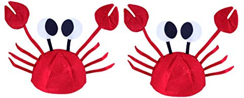 Fenical 2pcs Krabbenhut Tier Stil Headwear Erwachsene Kid Party Kostüm Kostüm