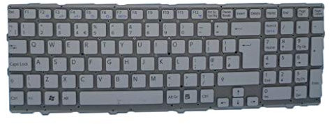 RTDPART - Tastiera per Computer Portatile Sony VAIO VPCEE VPC-EE EE V116646A/B-UK Regno Unito, Colore: Bianco