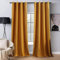 MIULEE Senfgelb Samtvorhang Ösen 2er Set 140X245, Blickdichte Vorhänge Samt für Schlafzimmer Wohnzimmer, Wunderschön Weich Vorhang Verdunkelung Velvet Curtains, Verdunkelnd Samt Gardinen Blickdicht