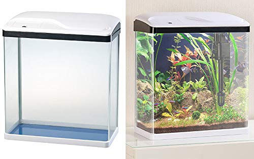 Sweetypet Aquarium Nano Complet avec Pompe, Filtre et éclairage LED - 25 L