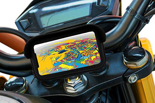 Supporto cellulare moto con caricatore usb 2.1A carica veloce supporto smartphone moto Custodia impermeabile Visiera antiriflesso valido per smartphone fino a 7 fissaggio manubrio infrangibile