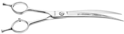 EHASO Hundeschere Gebogen Revolution Linkshand Profi Fellschere für Hunde | 20 cm gebogen | Hochwertige Hundescheren direkt aus Solingen | Langlebig und hochwertig
