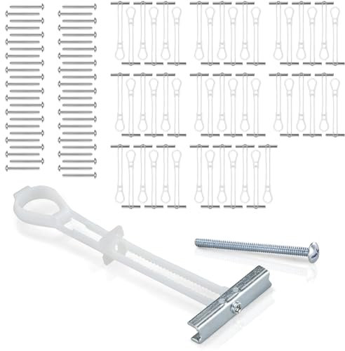 CondoMounts EDA1451 UNIVERSAL Wall Mounting Anchors | Steel Stud | NO Stud | Metal Stud Anchors | TV Mount Metal Studs | Cabinets | Holds 90lbs | Includes 50 Elephant Anchor Set & Mounting Kit