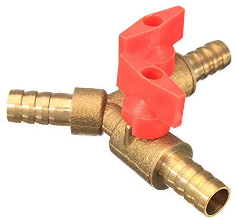 Chiloskit 8 millimetri Tubo Barb Y Tipo Tre 3 Vie Ottone Spegnimento Valvola a Sfera Tubo Raccordo Adattatore Connettore Per Carburante Gas Acqua Olio Aria