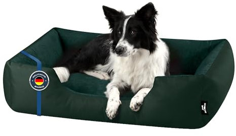 BedDog Hundebett Zara, Hundekissen mit abziehbaren waschbaren Bezug, Hundekorb, Hundesofa, für mittel-große Hunde, L