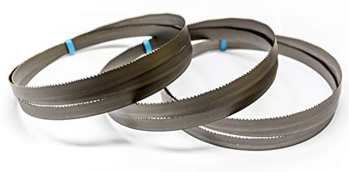 Lot de 3 lames de scie à ruban M42 HSS bi-métal 2140 x 20 x 0,9 mm avec 8/12 dpp