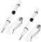 2Pcs Transparent Fountain Pens with Ink Absorber, Refillable Calligraphy Pens for Writing, School Stationery for Students and Adults