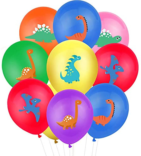 Oblique Unique® Dino Luftballon Set Dinosaurier Ballons für Jungen Kinder Geburtstag Schuleinführung Schulanfang Motto Party