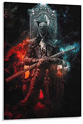 GNKIO Game Poster Bloodborne Astral Clocktower Lady Maria (1) Leinwand Kunst Poster und Wand Kunst Bild Druck Moderne Familie Schlafzimmer Dekor Poster 24x36inch(60x90cm)