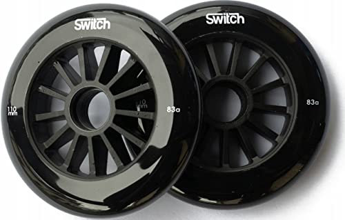 Schwarz Roller Räder 110mm x 24mm 83A Stunt Scooter Wheels Switch
