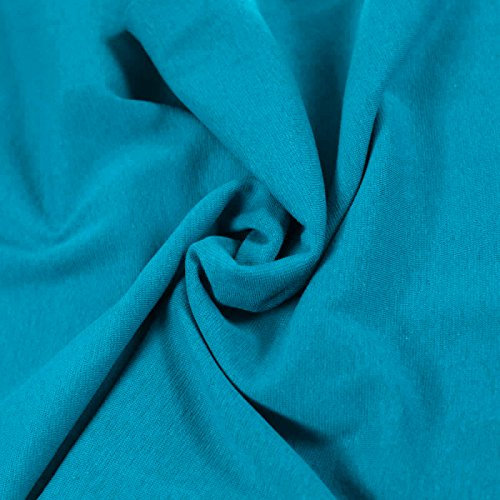 1m Bündchenstoff Schlauchware 35(70) cm breit Meterware Jersey Oeko-Tex, Größe:1 Meter, Farbe:petrol