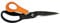 Fiskars Mehrzweckschere, Länge: 23 cm, Rostfreie Stahl-Klingen/Kunststoff-Griffe, Schwarz/Orange, Solid, SP-341, 1063329