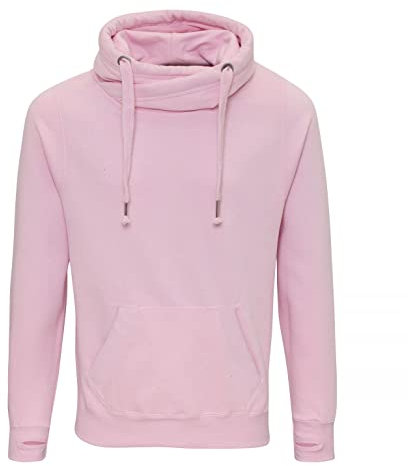 AWDis Just Hoods JH021 Unisex Cross Neck Hoodie - Baby Pink - M