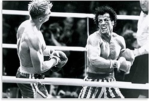 GPEIHANG Poster Und Gedruckte Klassische Vintage-Poster – Rocky Balboa – Film für die Dekoration des Esszimmers Leinwand Malerei Wandkunst Bilder 23.6x35.4(60x90cm) Kein Rahmen