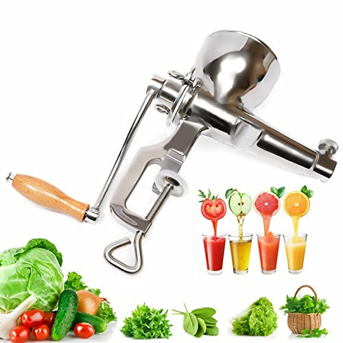 SENDERPICK Licuadora de zumo de carne, frutas, verduras, hierba de trigo, manual de acero inoxidable, exprimidor de fruta, hierba, triturador, extractor de zumo