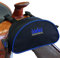TrailMax Original Satteltasche für Western- und Ausdauersättel; Handy-Sattelhorntasche; Sattelhorn-Tasche für Pferde; Trail-Ride-Handy-Bommeltasche; blaue Paspelierung