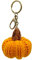 CHEZBABY Handgefertigter gehäkelter süßer Taschenanhänger, Schlüsselanhänger, Auto-Schlüsselanhänger, Handtaschen-Charm-Anhänger für Damen und Herren, Kürbis, Medium