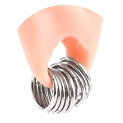 Vankula Nasenring Hoop 10 PCS aus Chirurgenstahl Segmentring Clicker 16G 10mm Ohr Tunnel Gewichte Ohrhänger Piercing Schmuck für Frauen und Männer Silber