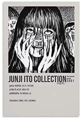 The Junji Ito Collection Poster Dekorative Malerei Leinwand Wandkunst Wohnzimmer Poster Schlafzimmer Malerei, Leinwand Kunst Poster Und Wandkunst Bilddruck Moderne Familienzimmer Dekor 12x18inch(30x45